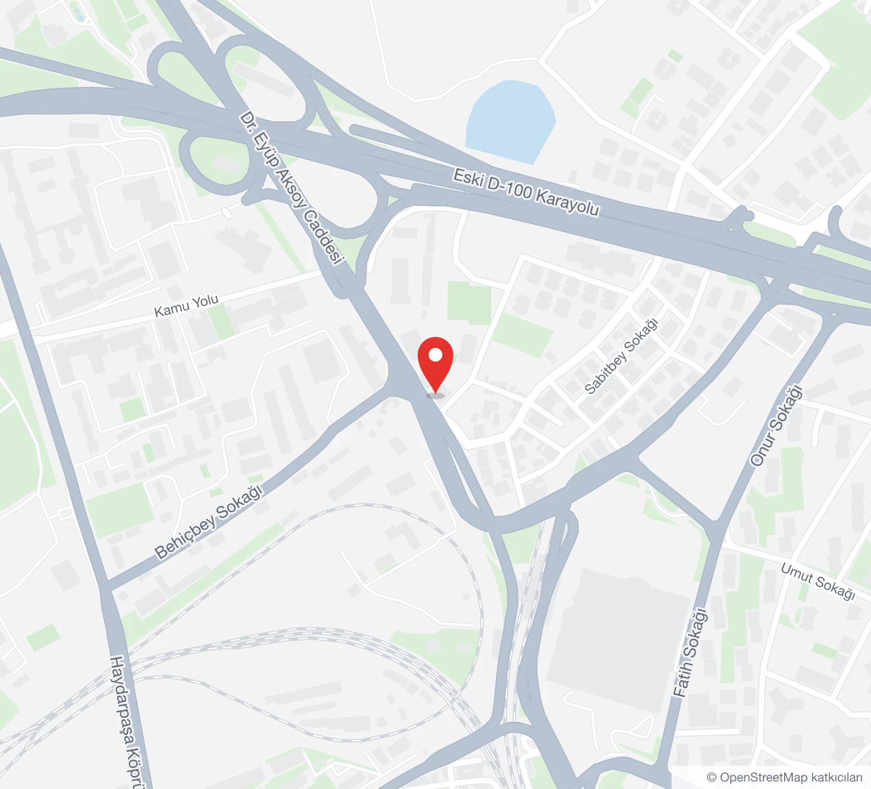 Ofis konumunu gösteren harita: Dr. Eyüp Aksoy Caddesi, Koşuyolu, Kadıköy
